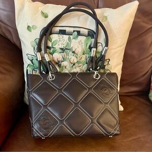 Chanel wild stitch tote purse